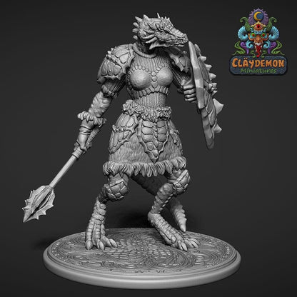 Zildrah the Dragonkin Miniature - by Claydemon Miniatures