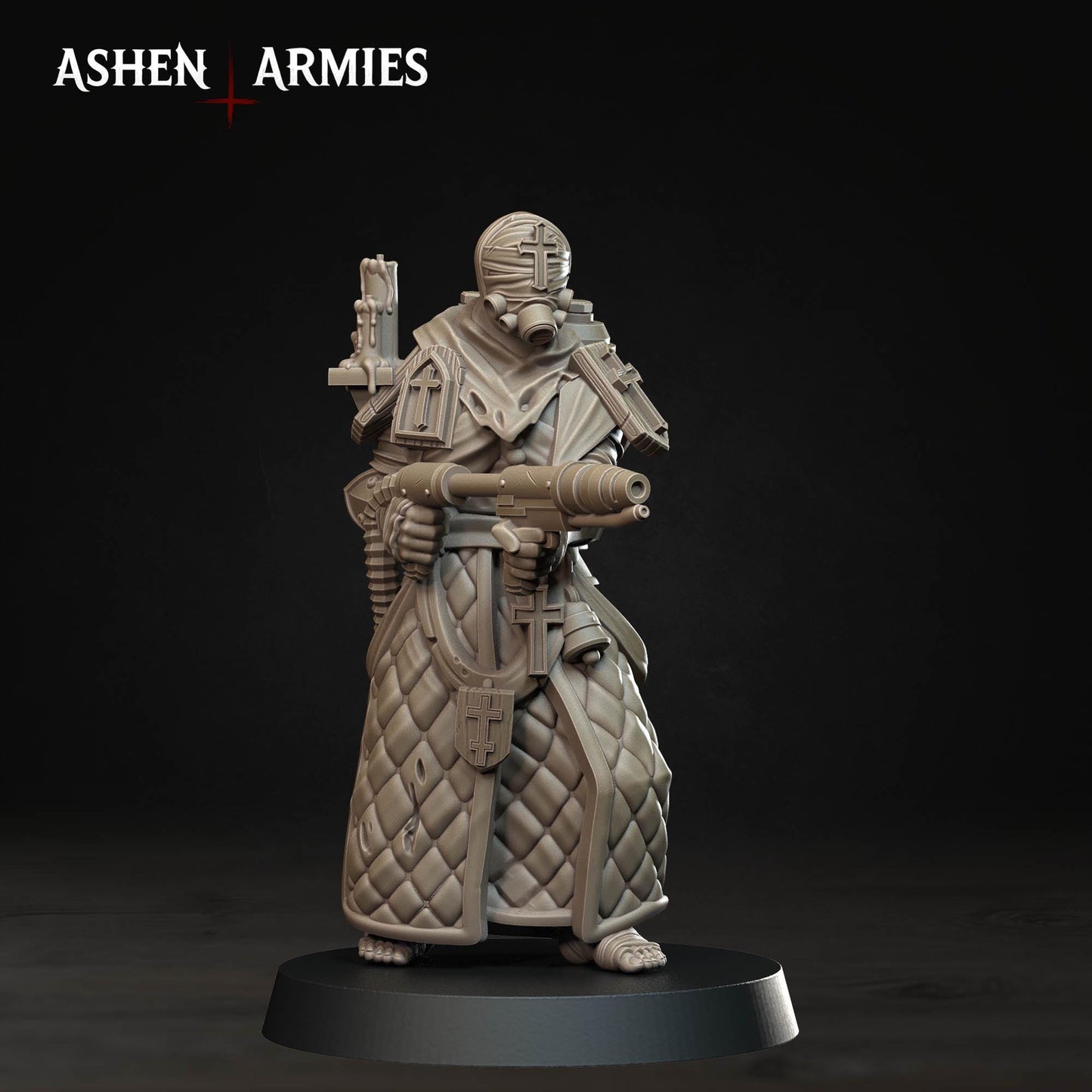 Bleeding Procession Flamethrower Miniature - Ashen Armies by Bite the Bullet
