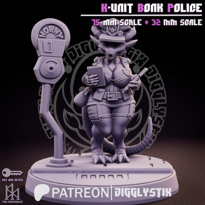 Kobold Cop K-Unit Bonk Police Miniature - by Jigglystix