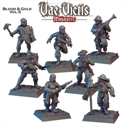 Human Mercenary Warband Miniatures SET D - by Vae Victis Miniatures