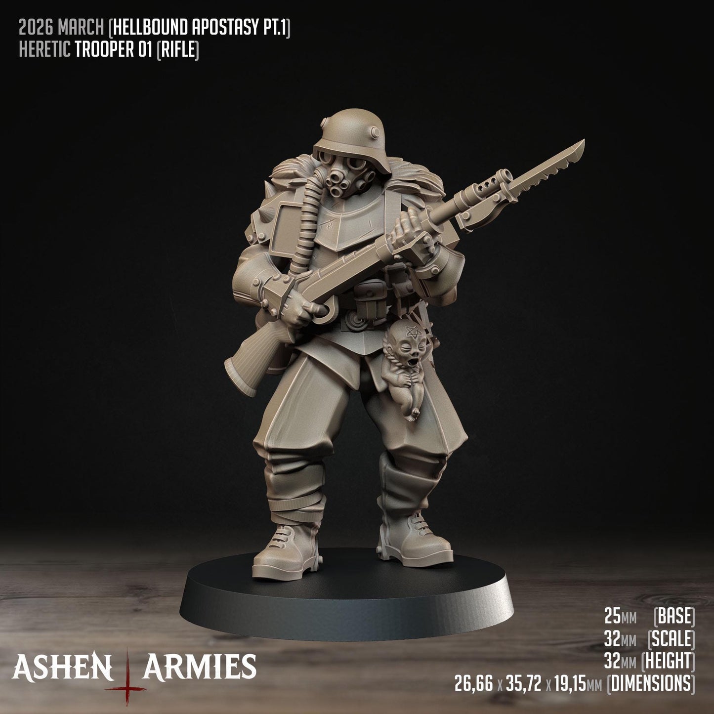Hellbound Apostasy Troopers Miniatures - Ashen Armies by Bite the Bullet