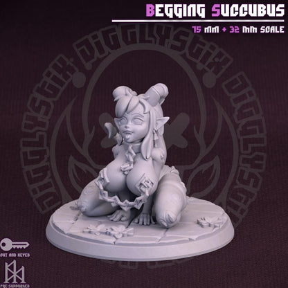 Begging Succubus Miniature - by Jigglystix