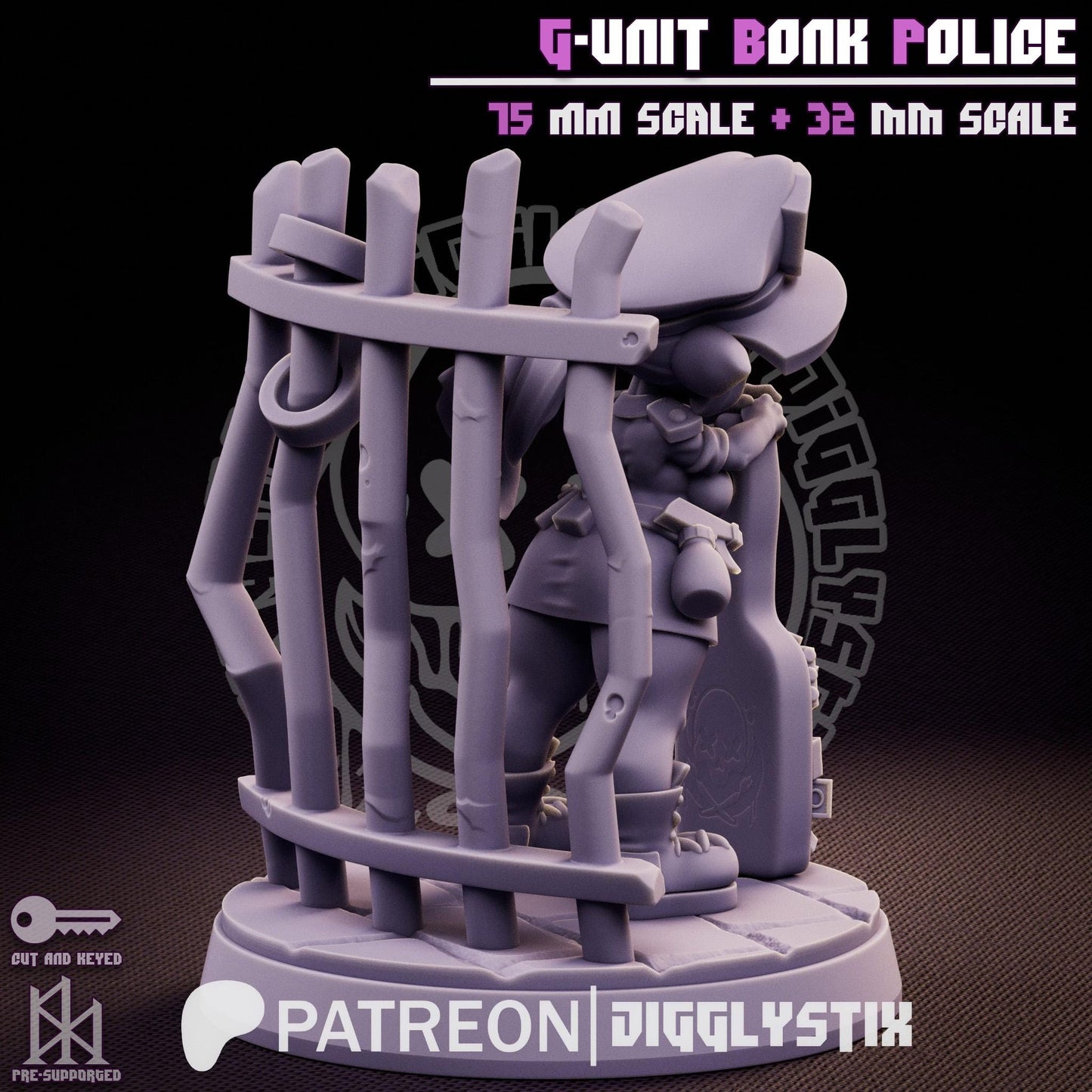 Goblin Cop G-Unit Bonk Police Miniature - by Jigglystix