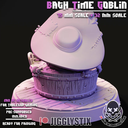 Bath Time Goblin Girl Miniature - by Jigglystix