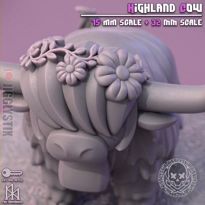 Highland Cow Miniature - by Jigglystix