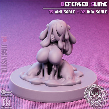 Defeated Slime Girl Miniature - by Jigglystix