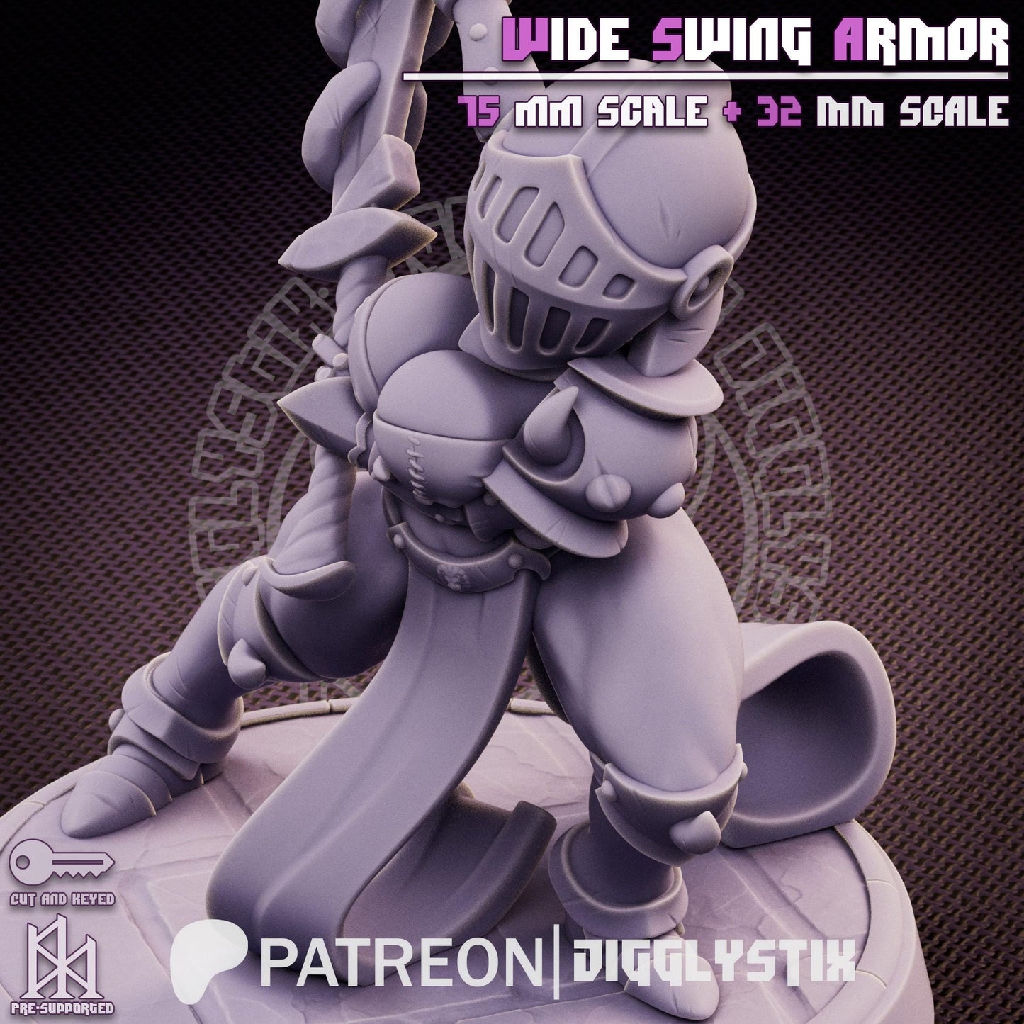 Wide Swing Impractical Armor Miniature - by Jigglystix