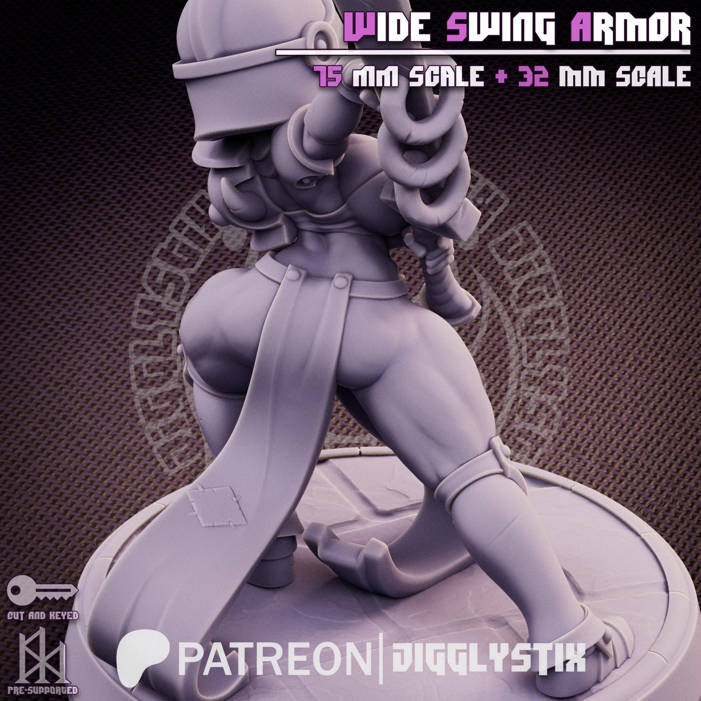 Wide Swing Impractical Armor Miniature - by Jigglystix