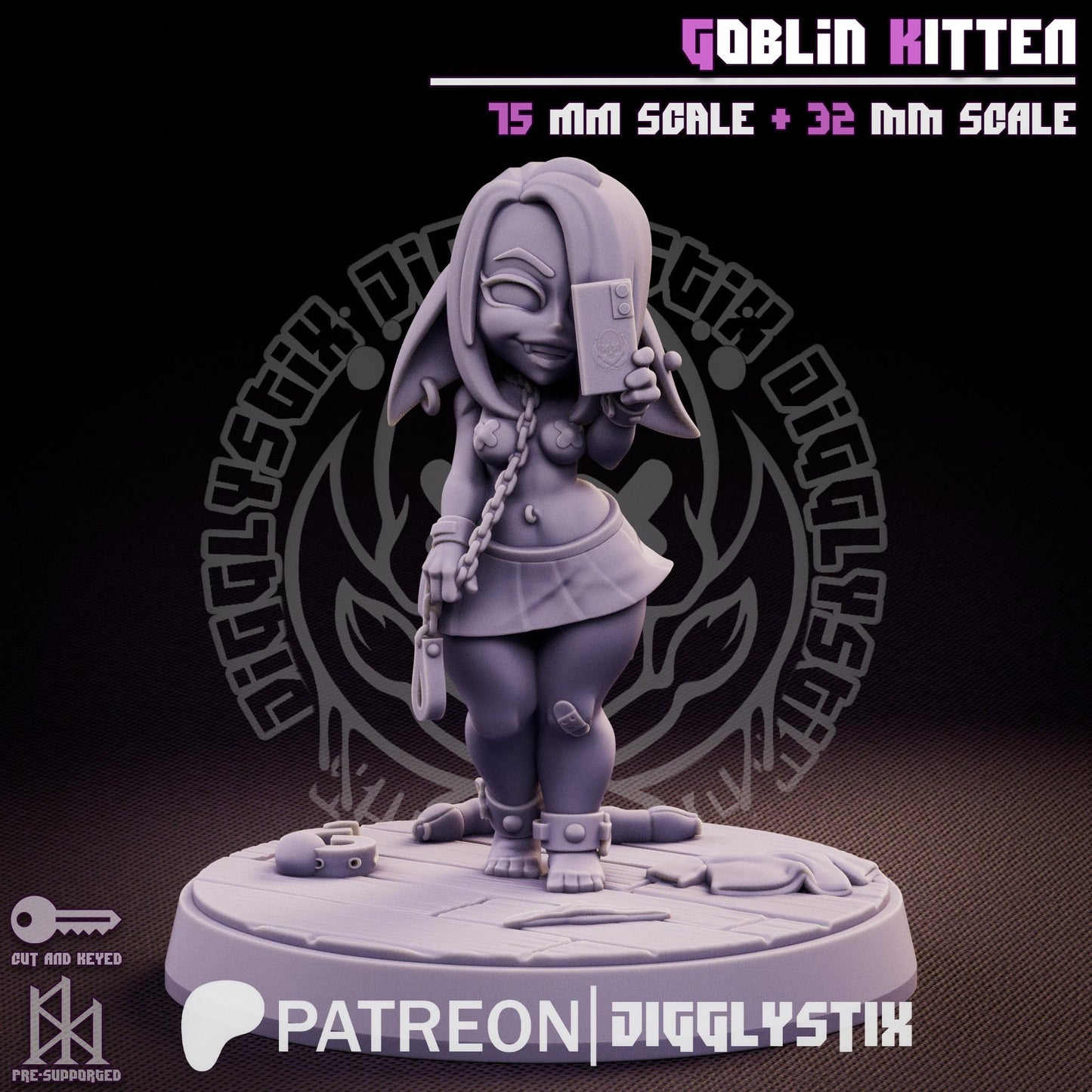 Goblin Kitten Little Miniature - by Jigglystix