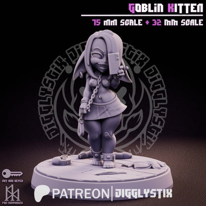 Goblin Kitten Little Miniature - by Jigglystix