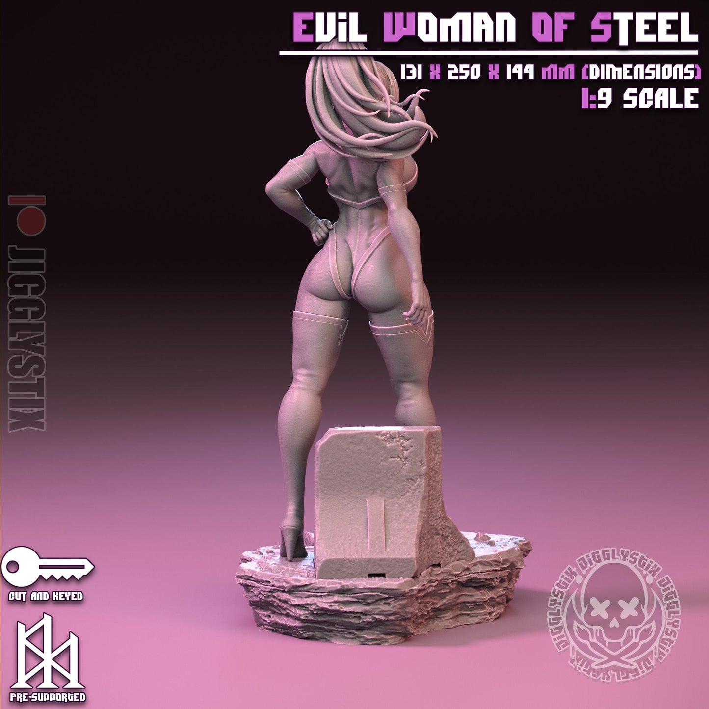 Evil Woman of Steel Miniature - by Jigglystix