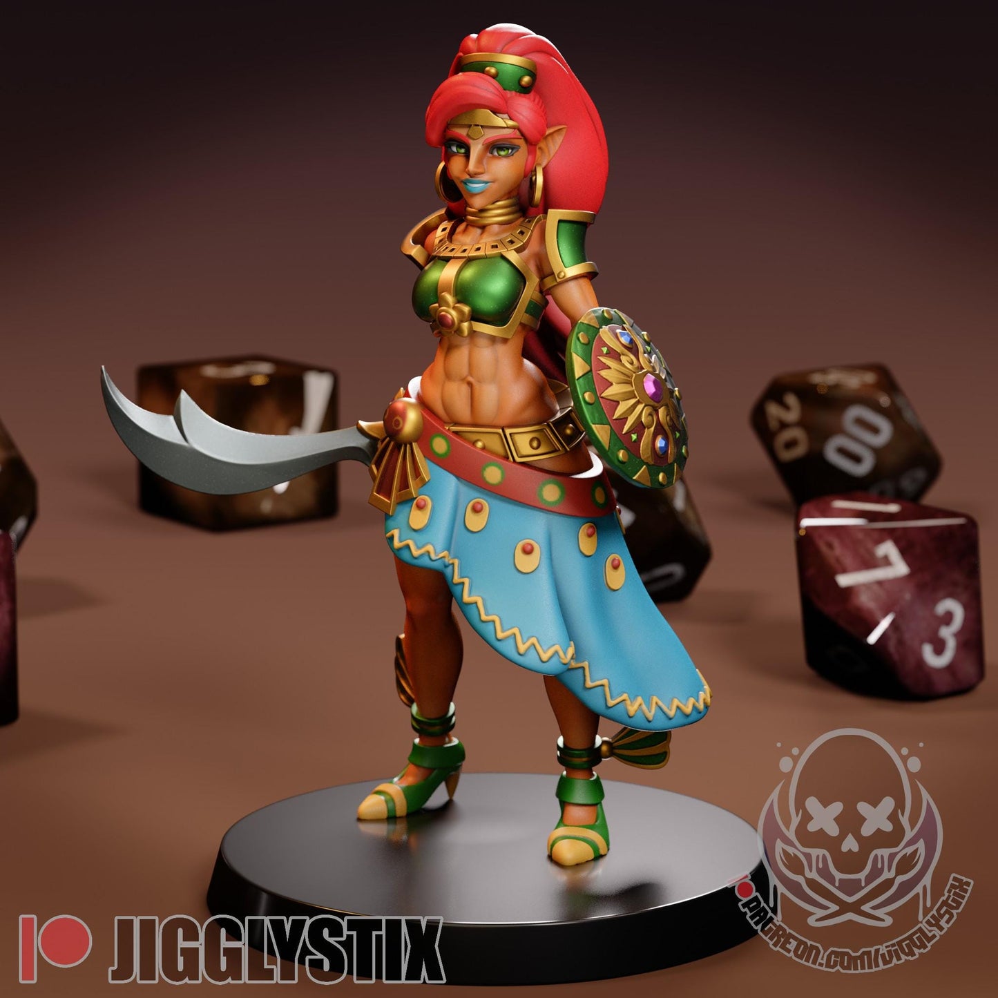 Desert Warrior Woman Miniature - by Jigglystix