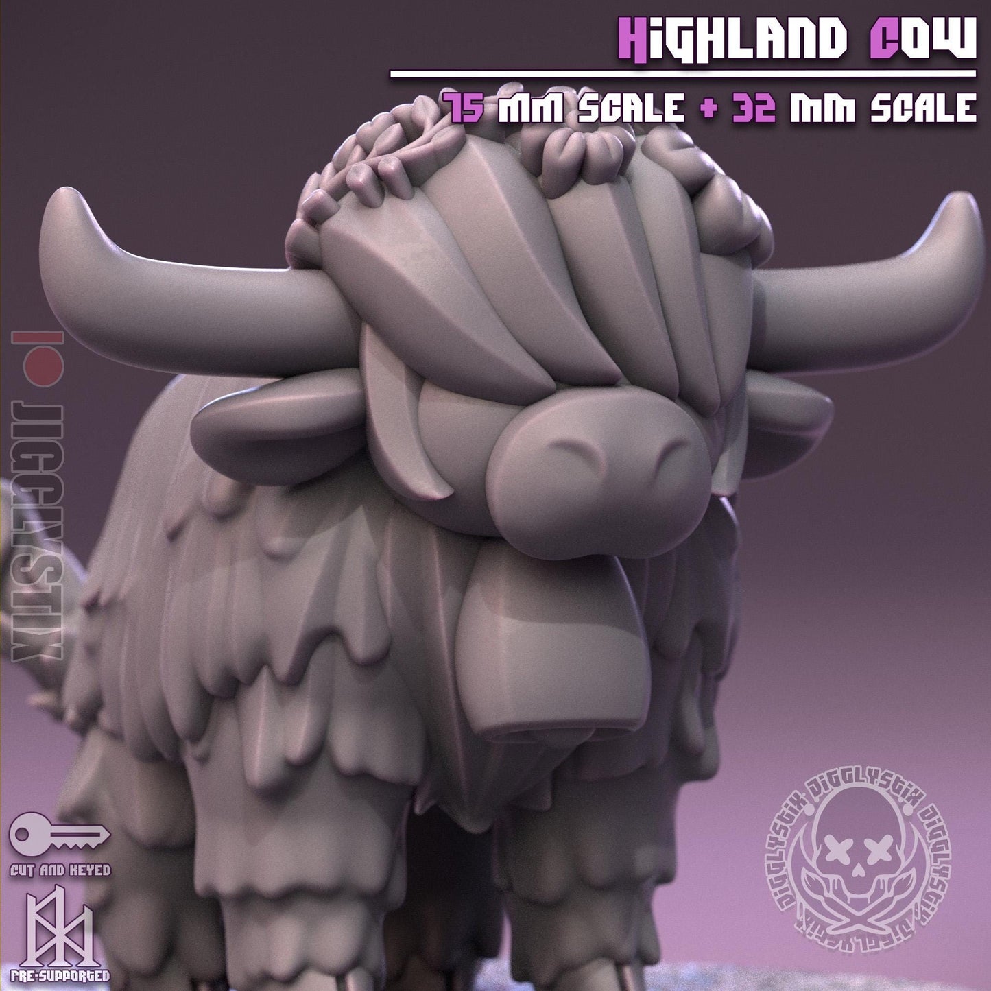 Highland Cow Miniature - by Jigglystix