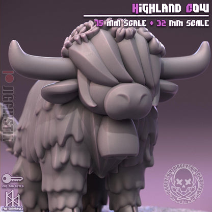 Highland Cow Miniature - by Jigglystix