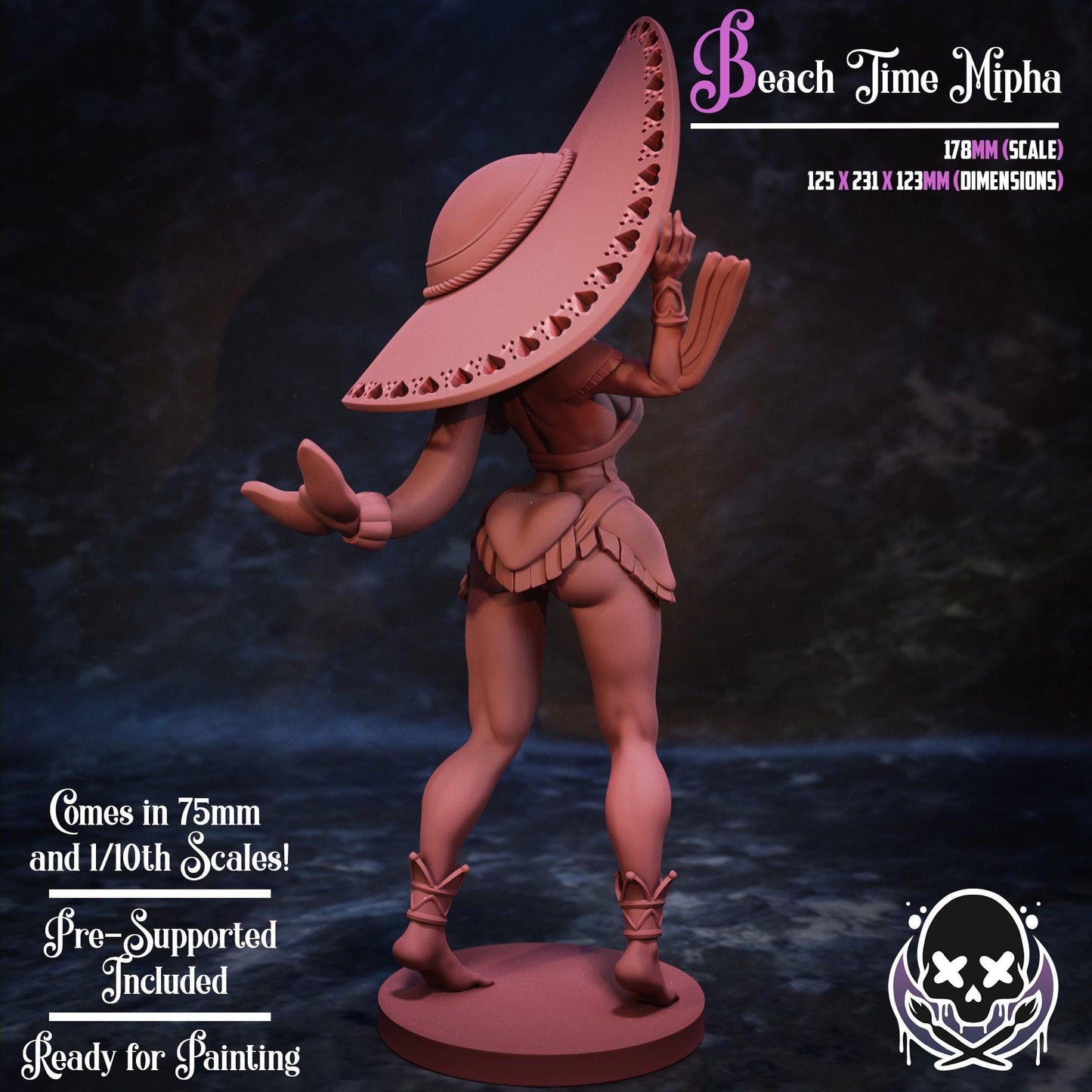 Beach Time Fish Girl Miniature - by Jigglystix