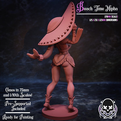 Beach Time Fish Girl Miniature - by Jigglystix