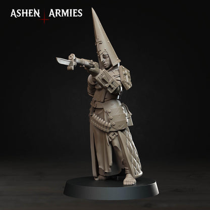 Bleeding Procession Rifleman Miniature - Ashen Armies by Bite the Bullet
