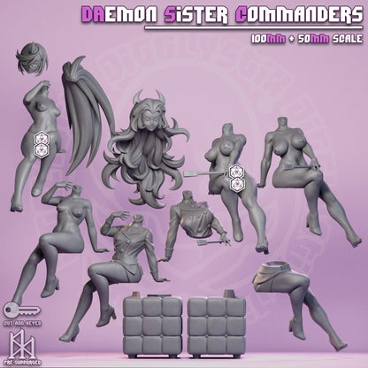 Daemon Sister Commanders Miniature - by Jigglystix