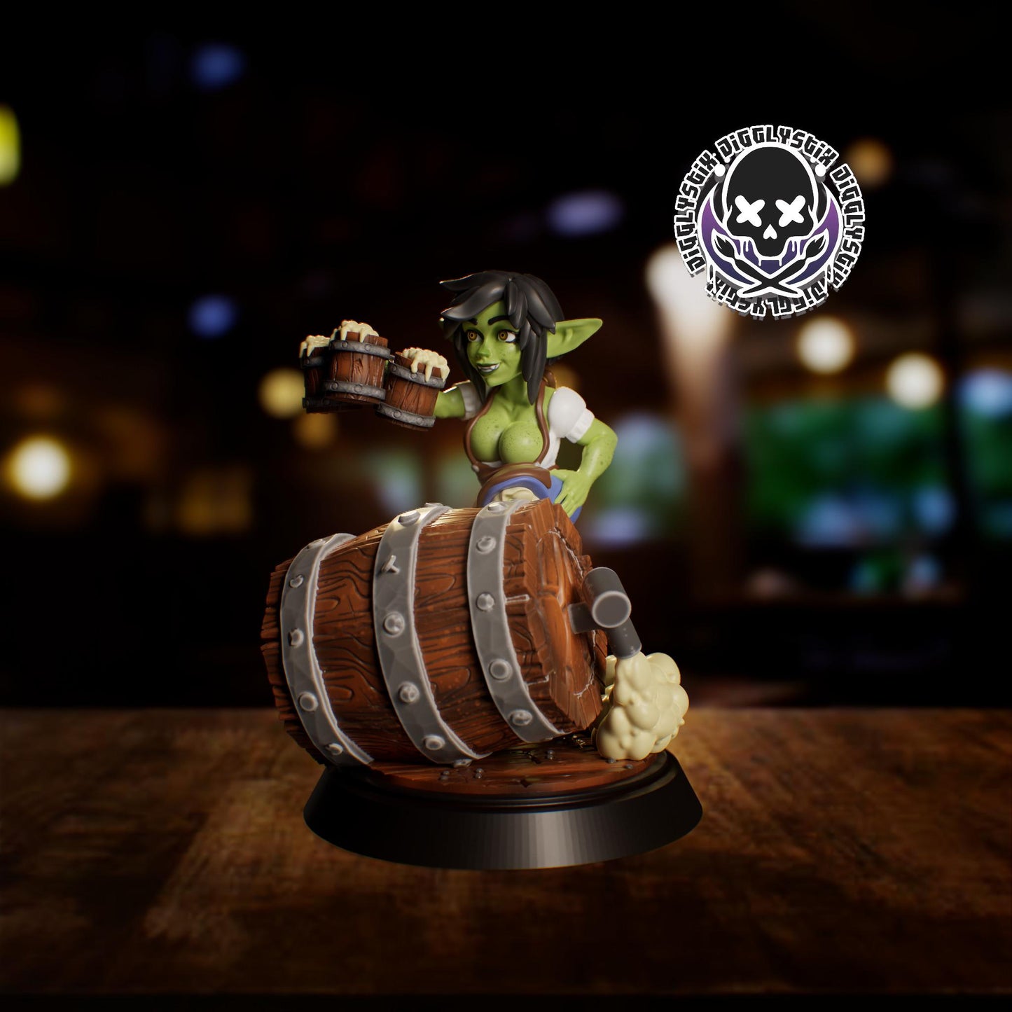 Goblin Bar Maid Miniature - by Jigglystix