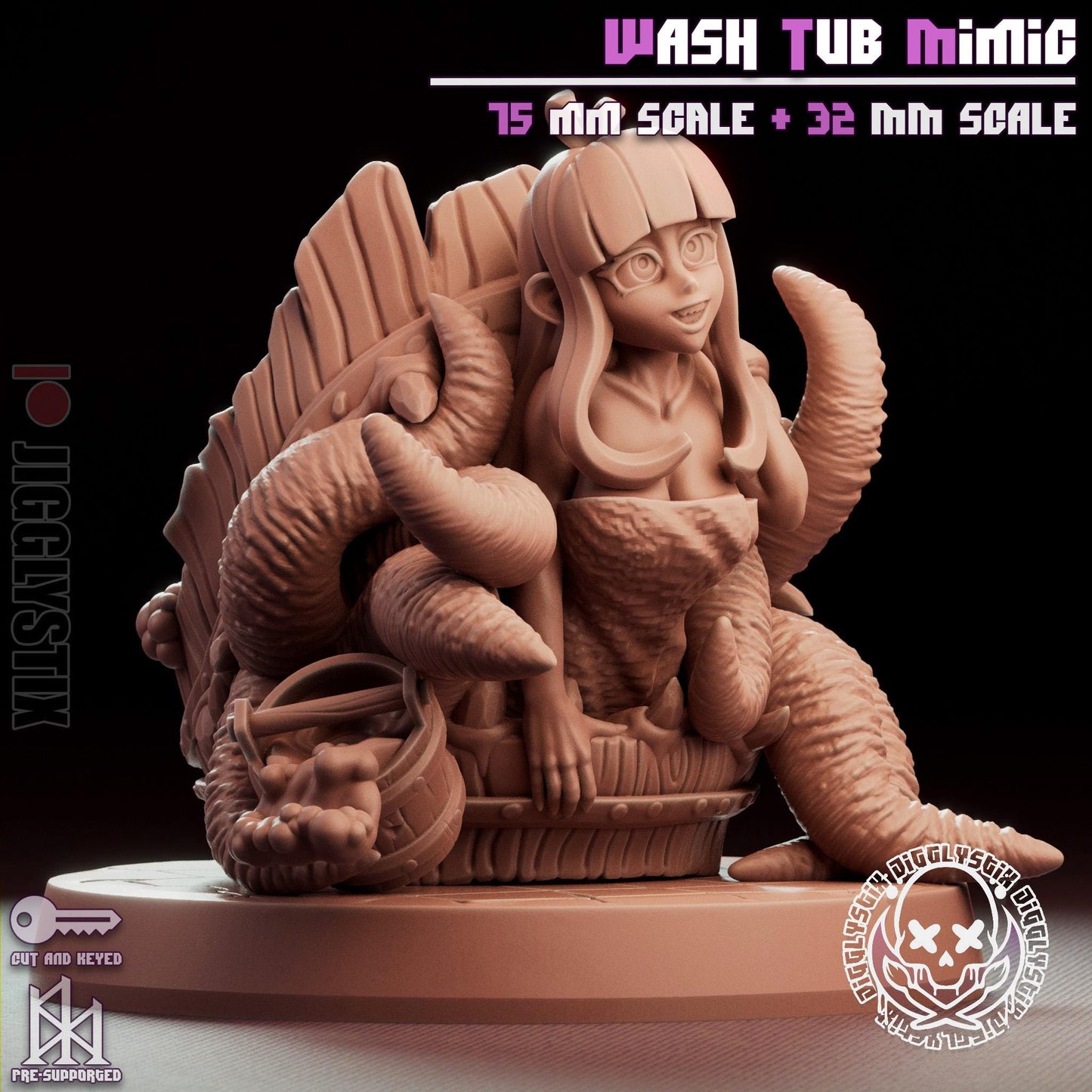 Wash Tub Mimic Miniature - by Jigglystix
