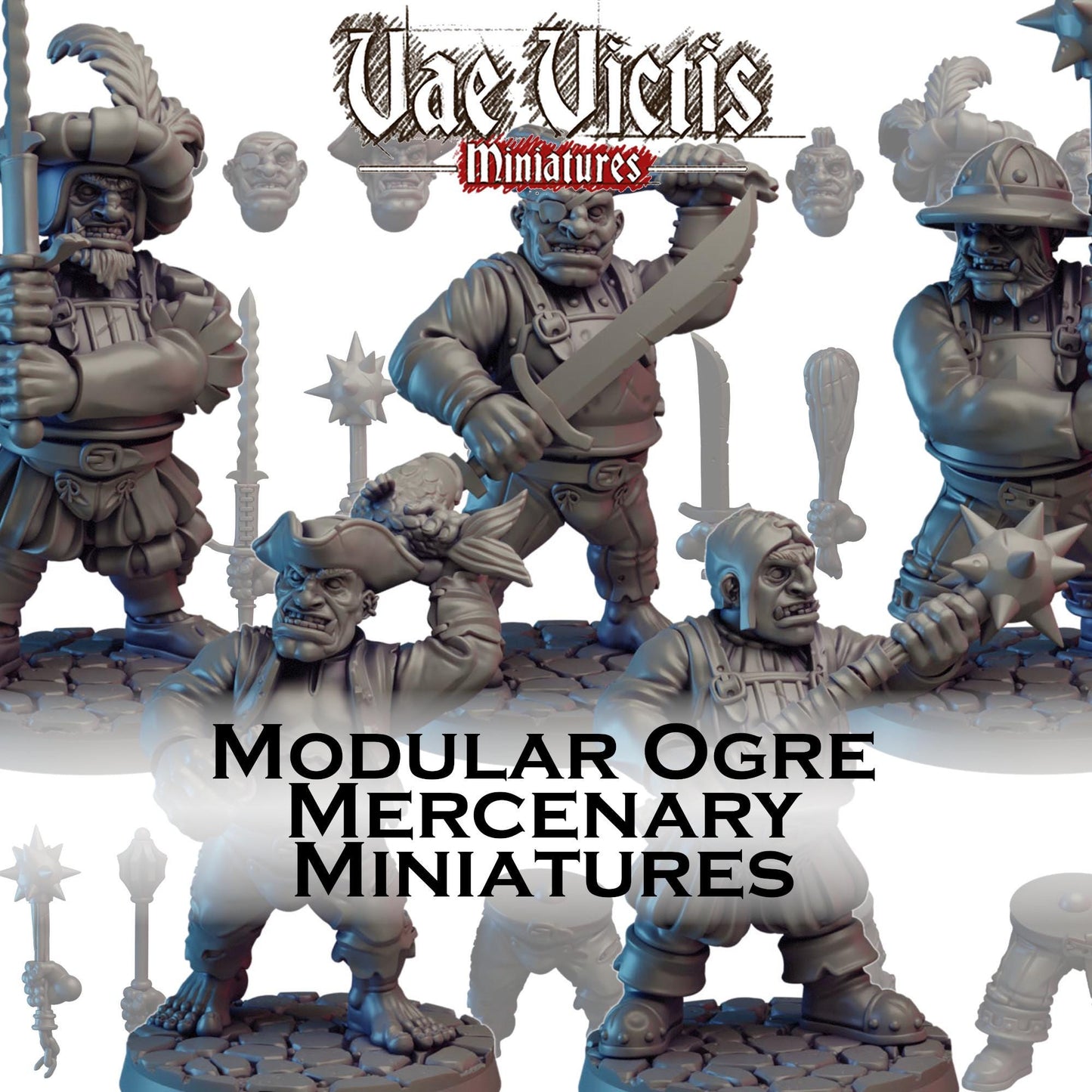 Modular Ogre Mercenary Miniatures - by Vae Victis Miniatures