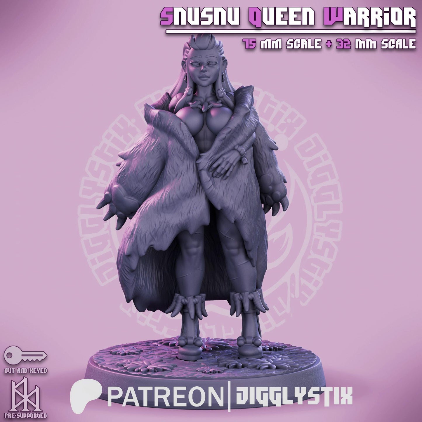 SnuSnu Queen Warrior Miniature - by Jigglystix