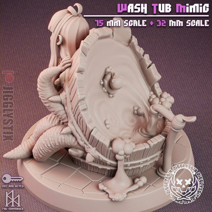 Wash Tub Mimic Miniature - by Jigglystix
