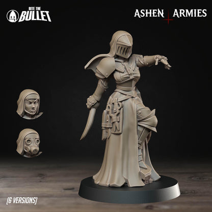 Sanctified Legion Remedios the Combat Medic Miniature - Ashen Armies by Bite the Bullet