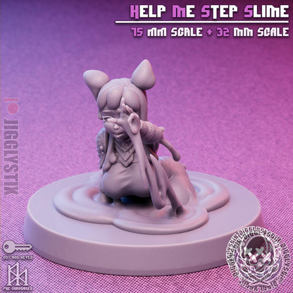 Help Me Step Slime Girl Miniature - by Jigglystix