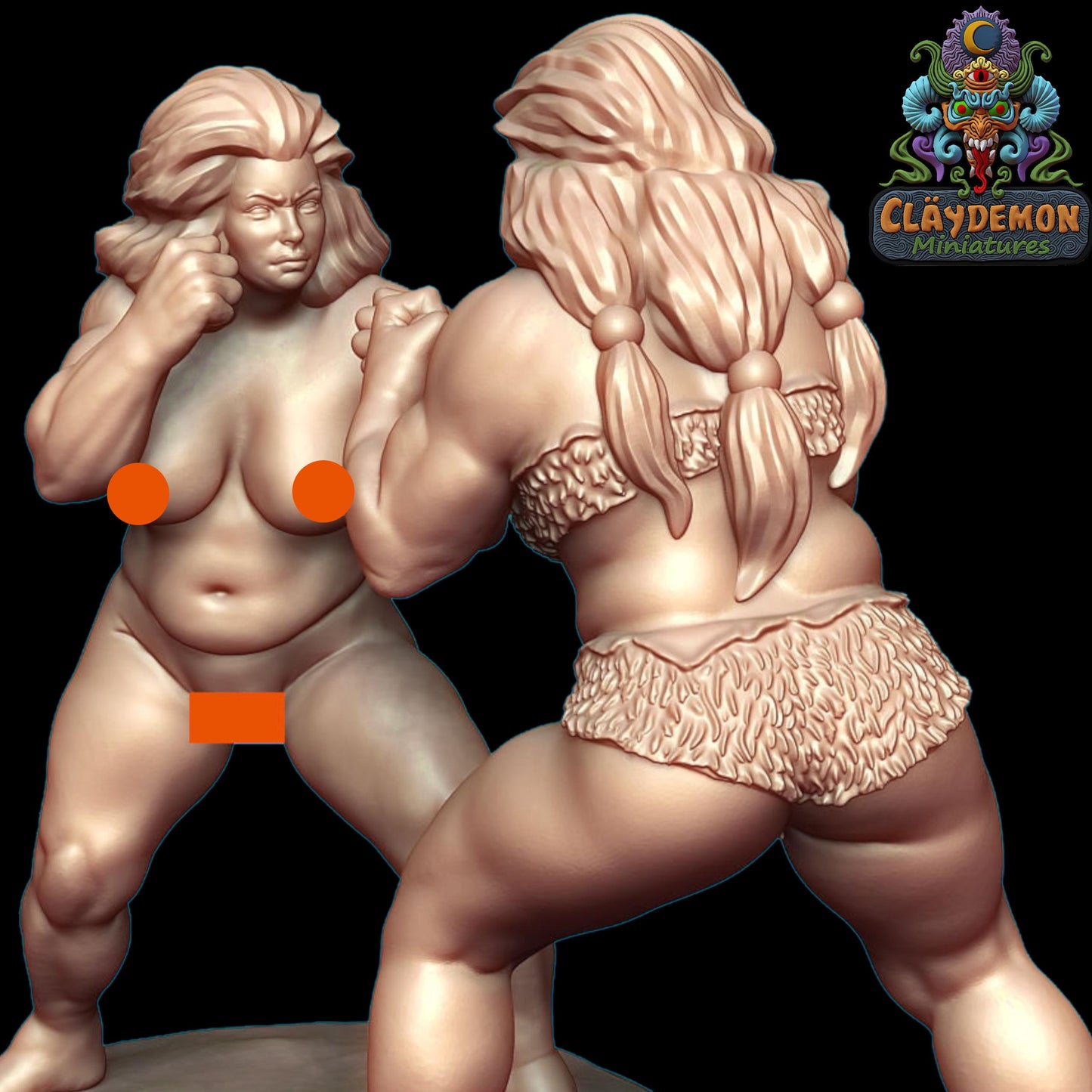 Matilda the Fighter Miniature - by Claydemon Miniatures