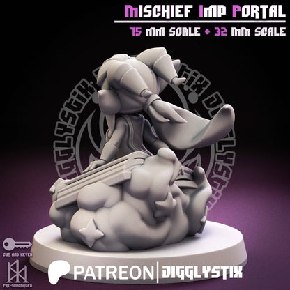 Mischief Imp Portal Miniature - by Jigglystix