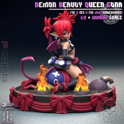Demon Beauty Queen Etna Miniature - by Jigglystix