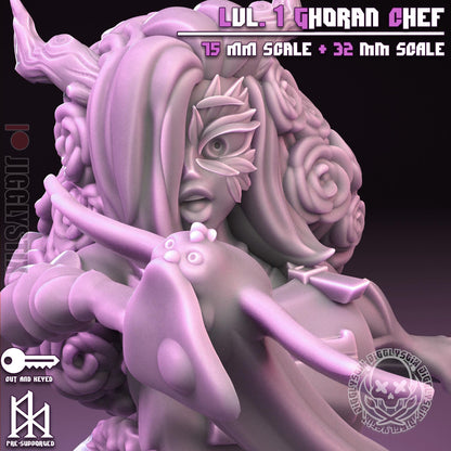 Lvl 1 Ghoran Chef Miniature - by Jigglystix