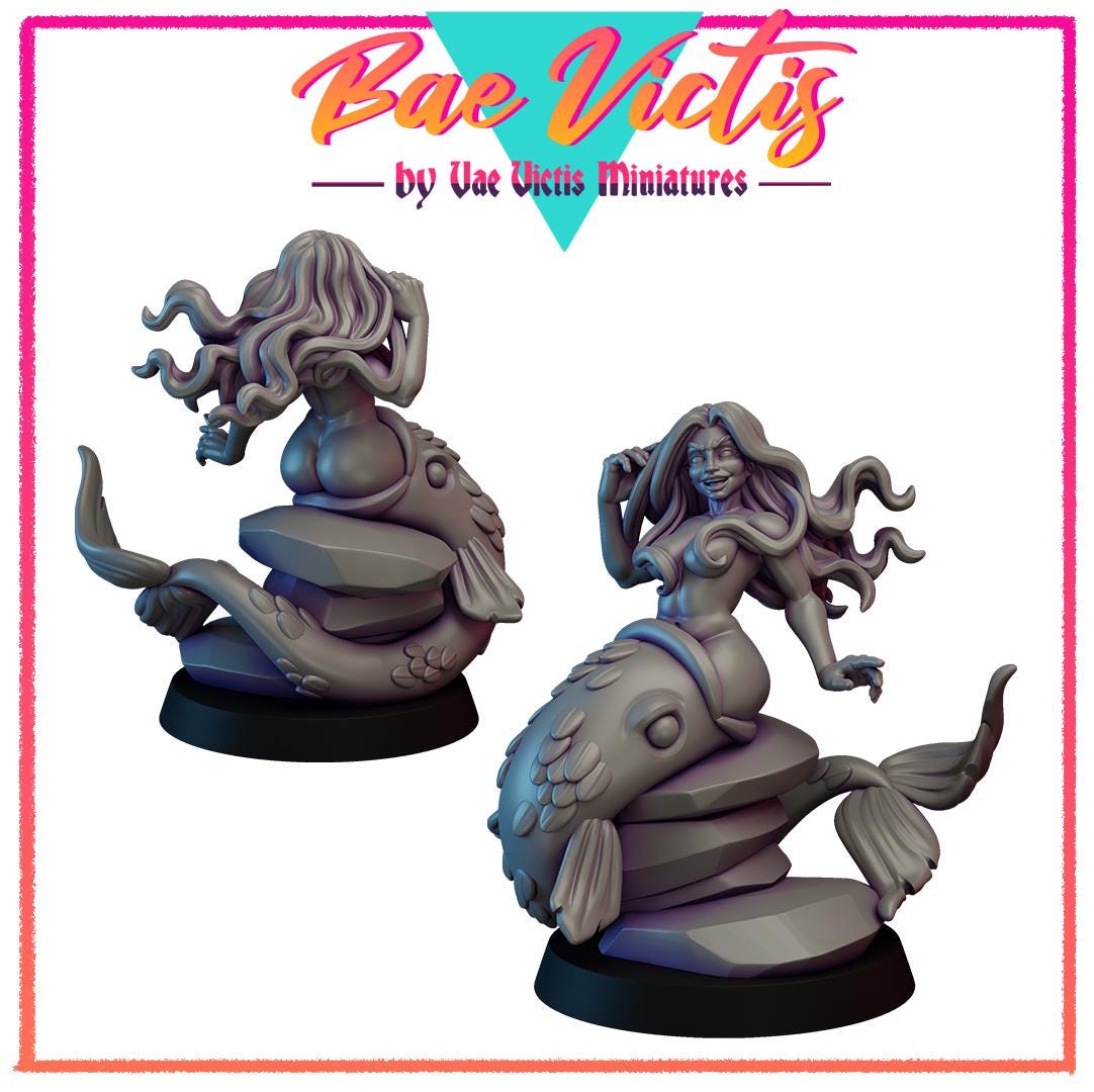 Pretend Mermaid Bae Victis Figurine - by Vae Victis Miniatures