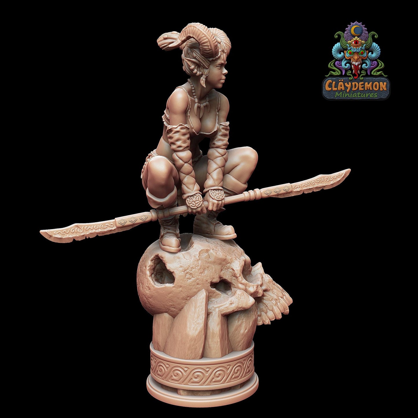Kiddah the Demon Girl Miniature - by Claydemon Miniatures