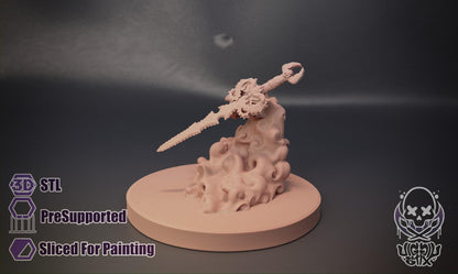 Flying Animated Sword Miniature - by Jigglystix