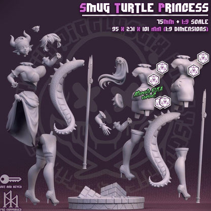 Smug Turtle Princess Miniature - by Jigglystix
