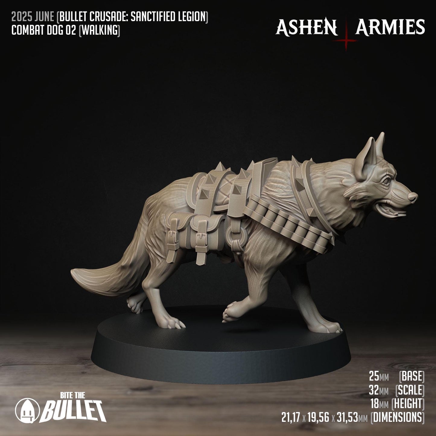 Sanctified Legion Combat Dogs Miniatures - Ashen Armies by Bite the Bullet