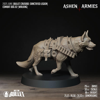 Sanctified Legion Combat Dogs Miniatures - Ashen Armies by Bite the Bullet