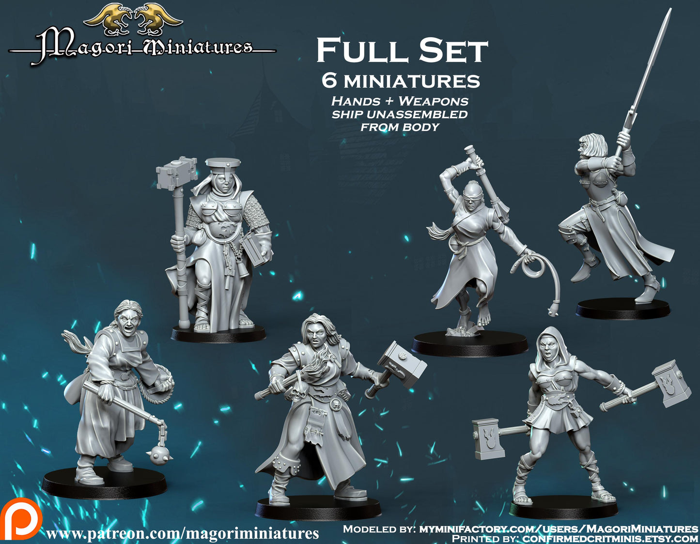 Sisters of the Hammergod Warband Miniatures - by Magori Miniatures