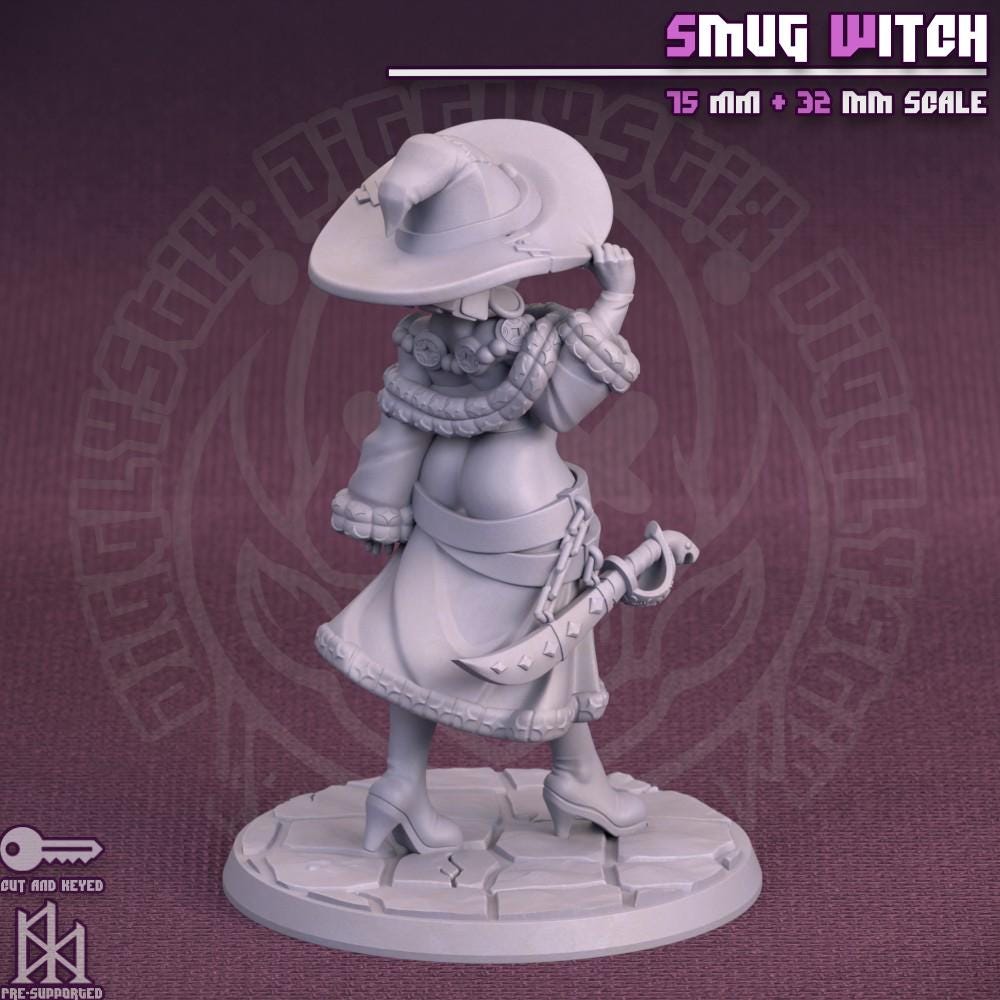 Thicc Smug Witch Miniature - by Jigglystix