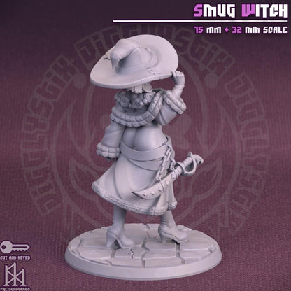Thicc Smug Witch Miniature - by Jigglystix