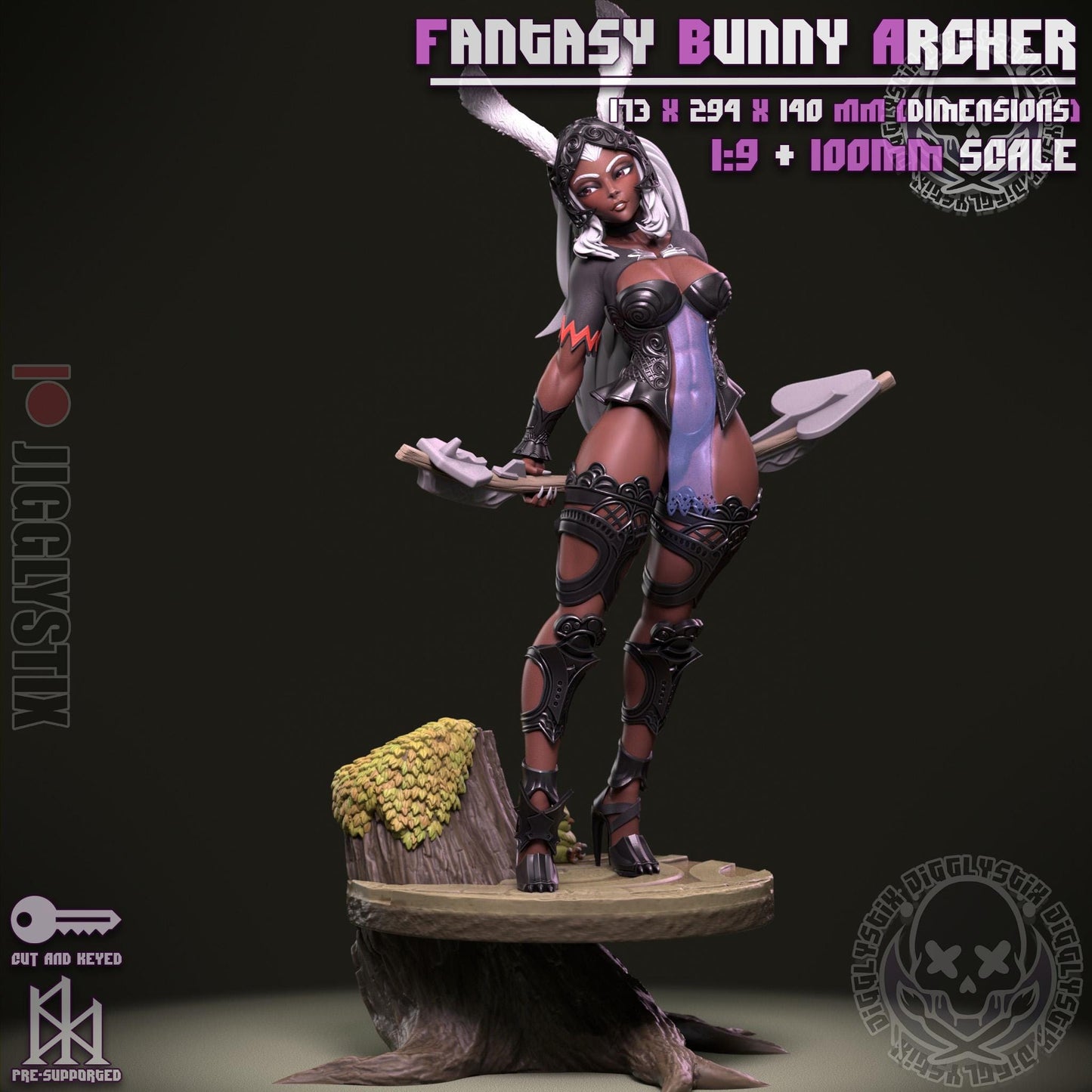 Fantasy Bunny Archer Fran Miniature - by Jigglystix