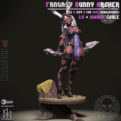 Fantasy Bunny Archer Fran Miniature - by Jigglystix