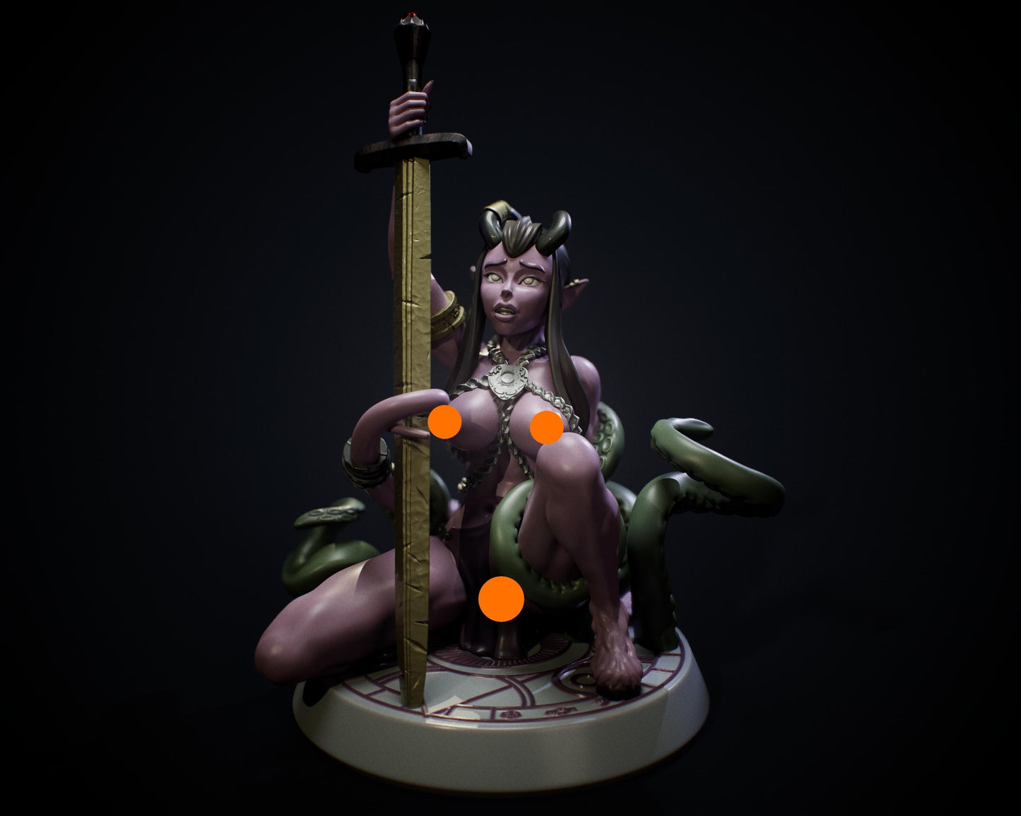 Botched Tiefling Summoning Miniature - by Jigglystix
