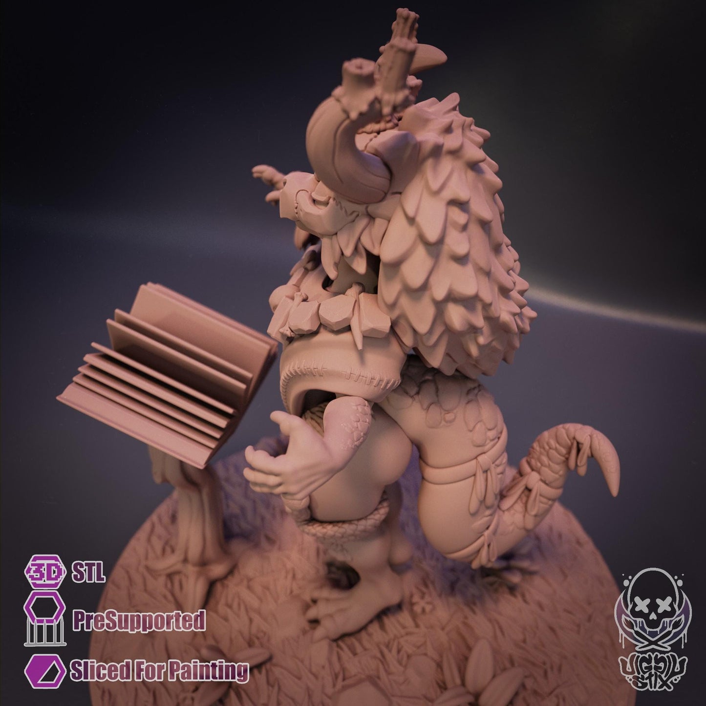 Moon Forest Witch Kobold Miniature - by Jigglystix