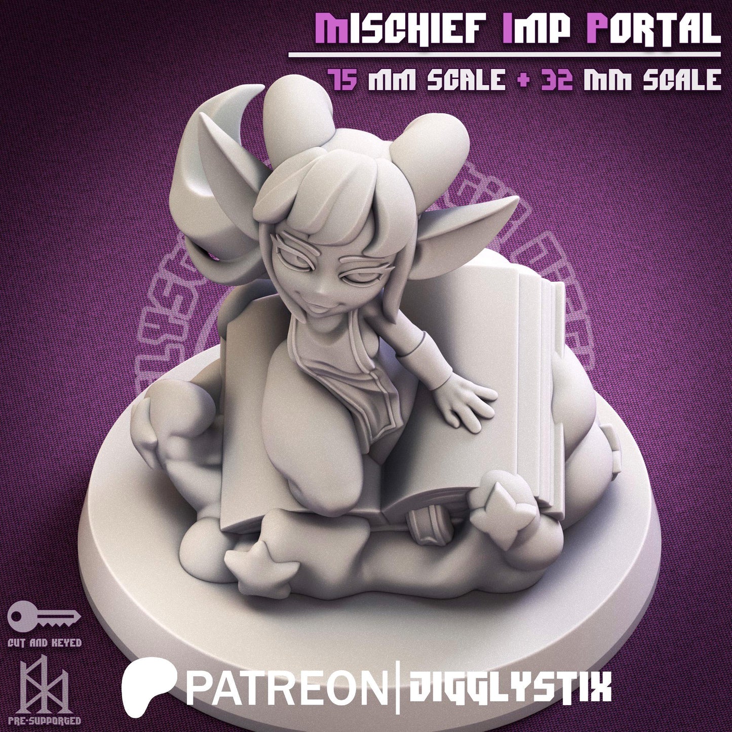 Mischief Imp Portal Miniature - by Jigglystix