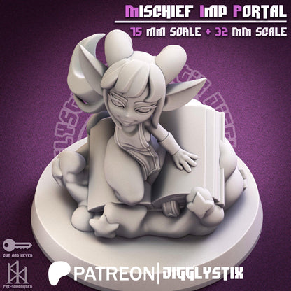 Mischief Imp Portal Miniature - by Jigglystix