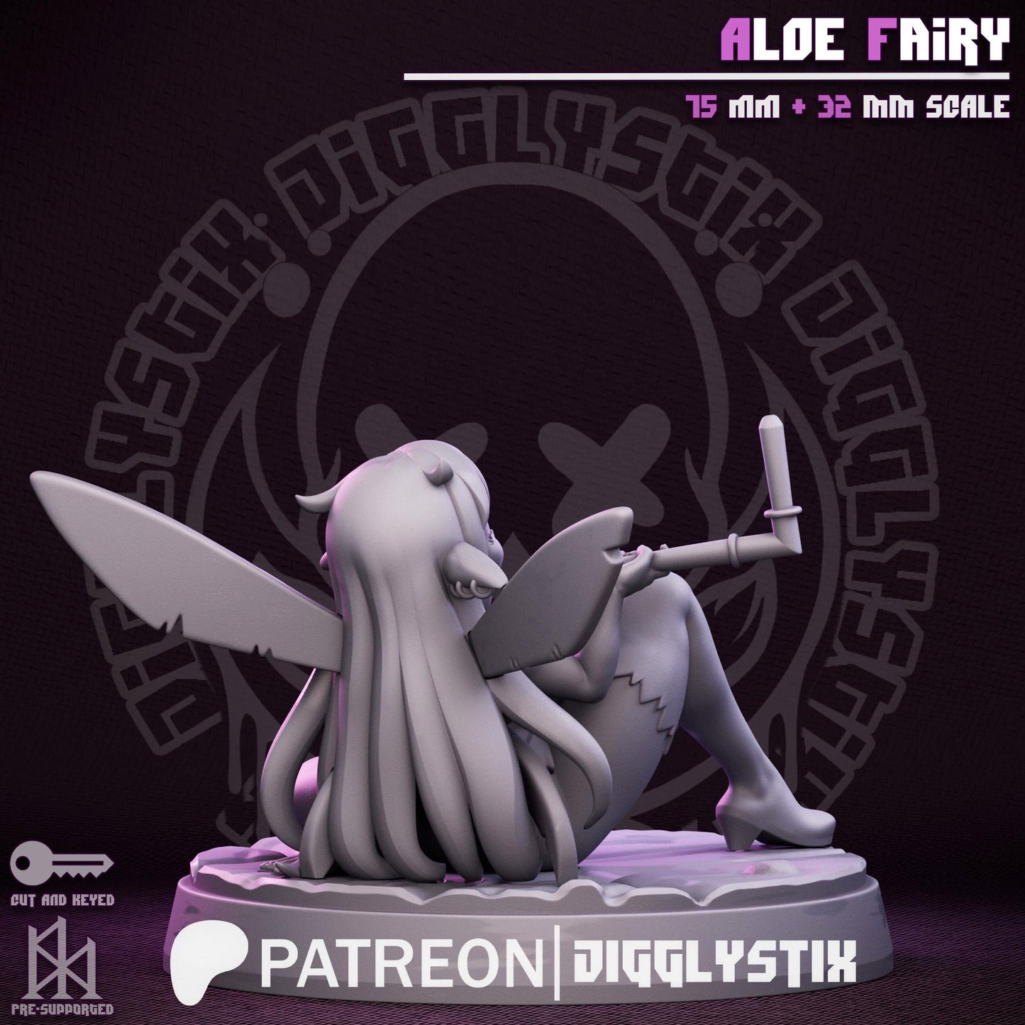 Aloe Garden Fairy Miniature - by Jigglystix
