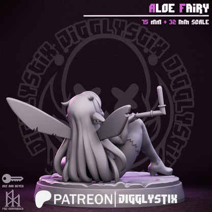 Aloe Garden Fairy Miniature - by Jigglystix